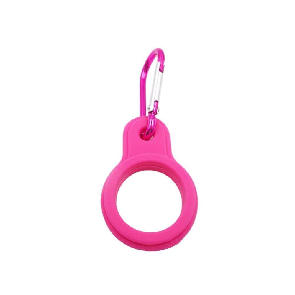 1pc sport vattenkokare spänne utomhus karbinhake vattenflaska hållare camping vandring verktyg aluminium gummi spänne krok: Rosa