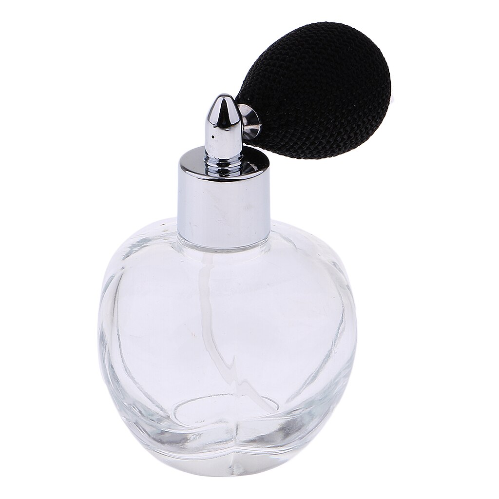 Perfume Atomisers Refillable Bottle Crystal Deco Spray EMPTY Glass 100ml Cute Shape: Black
