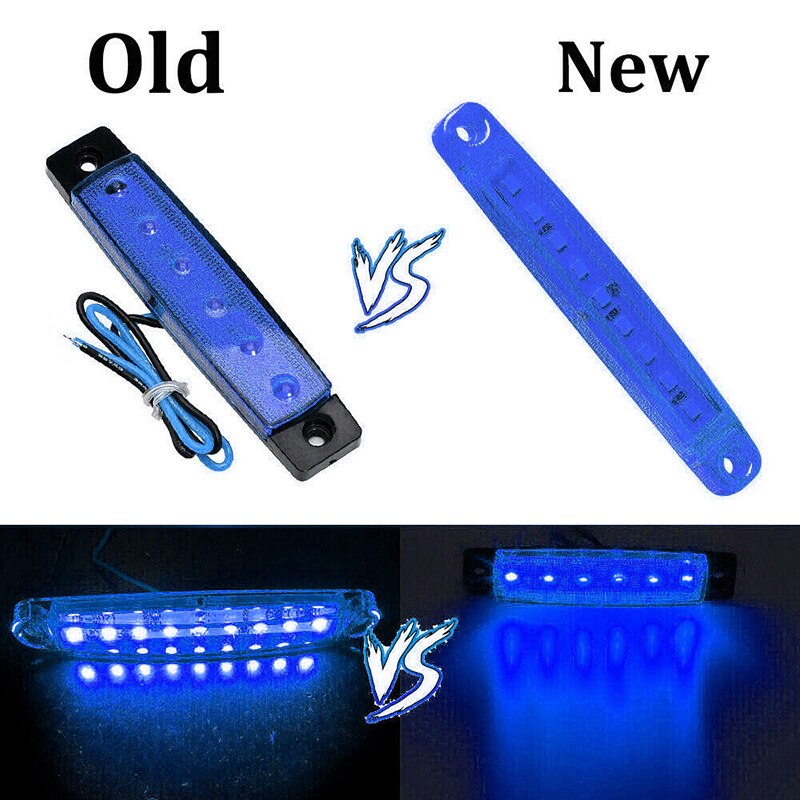 Lampe sidelys  dc 24v sæt abs plast tilbehør dele 9 led bus lastbil markør