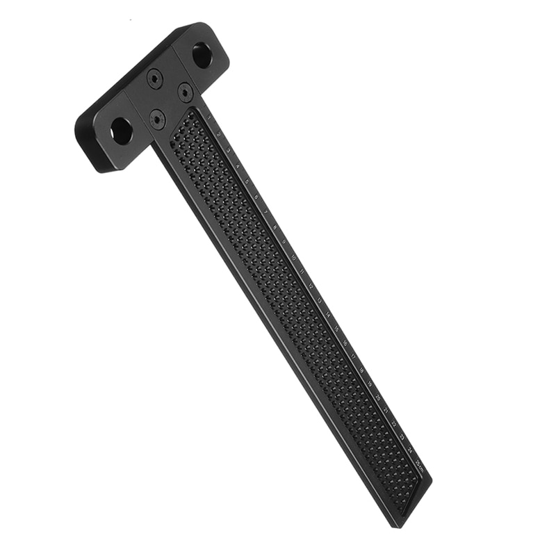 Aluminiumslegering t hul positionering metrisk måle lineal 160/260mm præcision mærkning t-regel scriber lineal træbearbejdningsværktøj