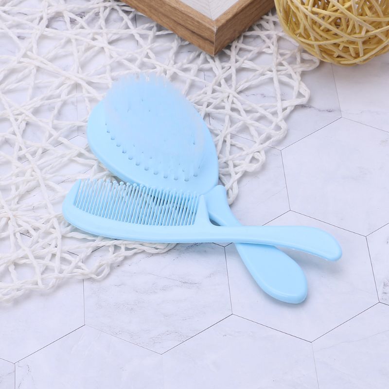 1 Set Baby Comb Brush Nursing Supplies Bathing Washing Hair Soft Bristle Round Tip Safe Head Massage Grooming