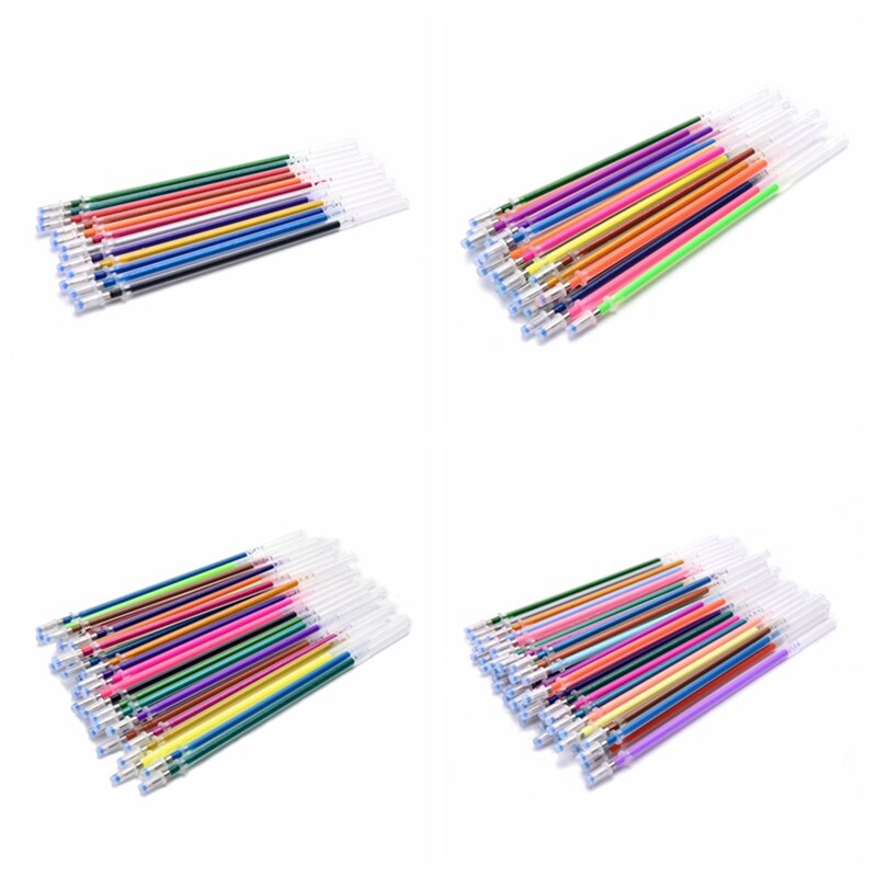 48 Colors A Set Flash Ballpoint Gel Pen Highlighters Refill Color Full Shinning Refills Painting Ball Point Pen