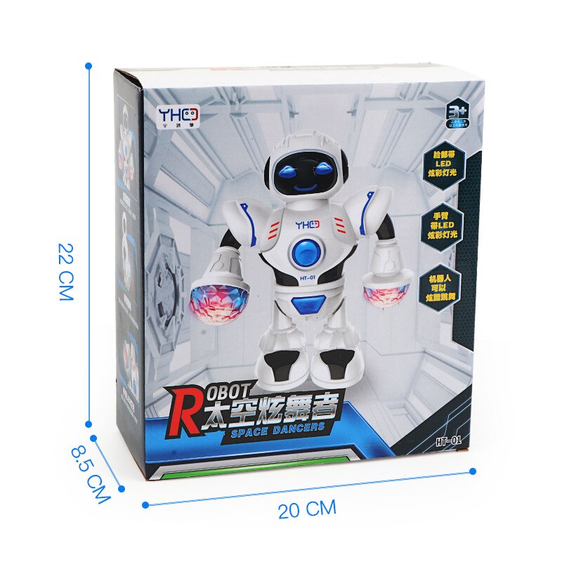 Langlish Language LED Light Dance Robot Boy's Birthday Arms Swinging Cool Lights Singing Dancing Lights Robot