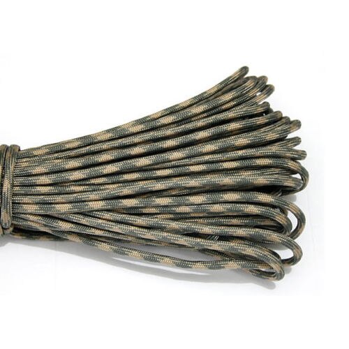 50ft 550lb paracord koord parachute lanyard 7 kern streng touw 4mm dia voor kamperen wandelen buiten thuis 15.2m camouflage kleuren: Beige grijs