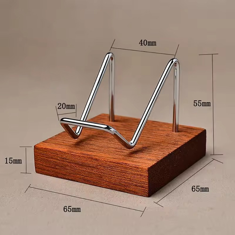 Wooden Crystal Ball Base Craft Agate Stones Sphere Display Stand Photography Props Metal Arm Minerals Relics Rocks Support: plum