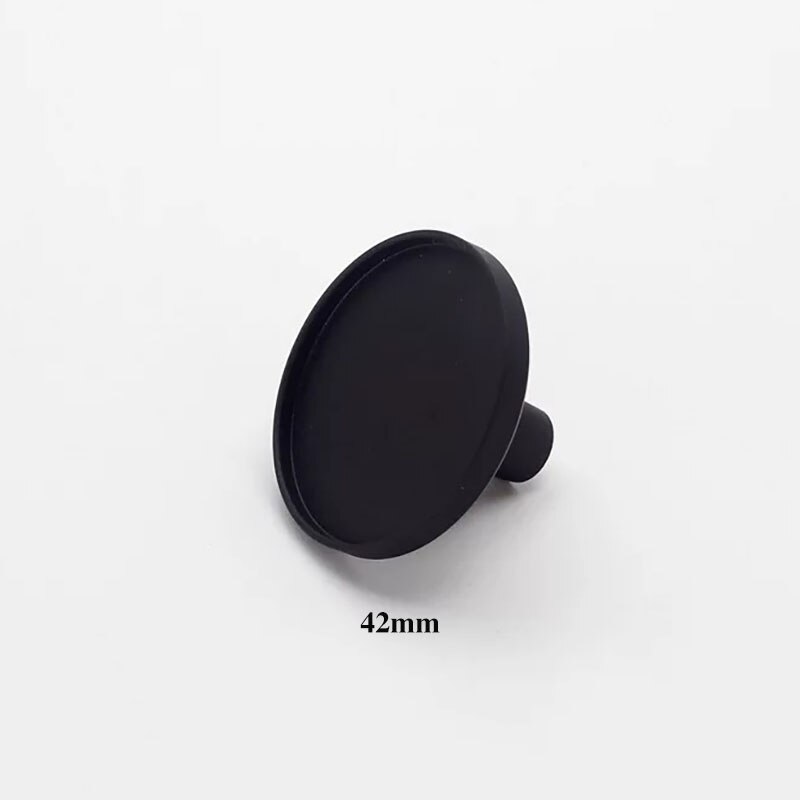 Küche Kabinett Knöpfe Gold/Schwarz Durcheinander Schlafzimmer Schrank Griffe Runde Schublade Ziehen Kommode Knopf Möbel Tür Griff: Schwarz 42mm / 5Stck