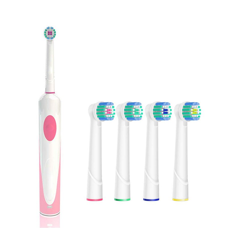 Rechargeable Electric Toothbrush with Timer Rotating Toothbrush Power Spin Toothbrush with Replacement Brush Head 4pack - for Ch: TE802-F