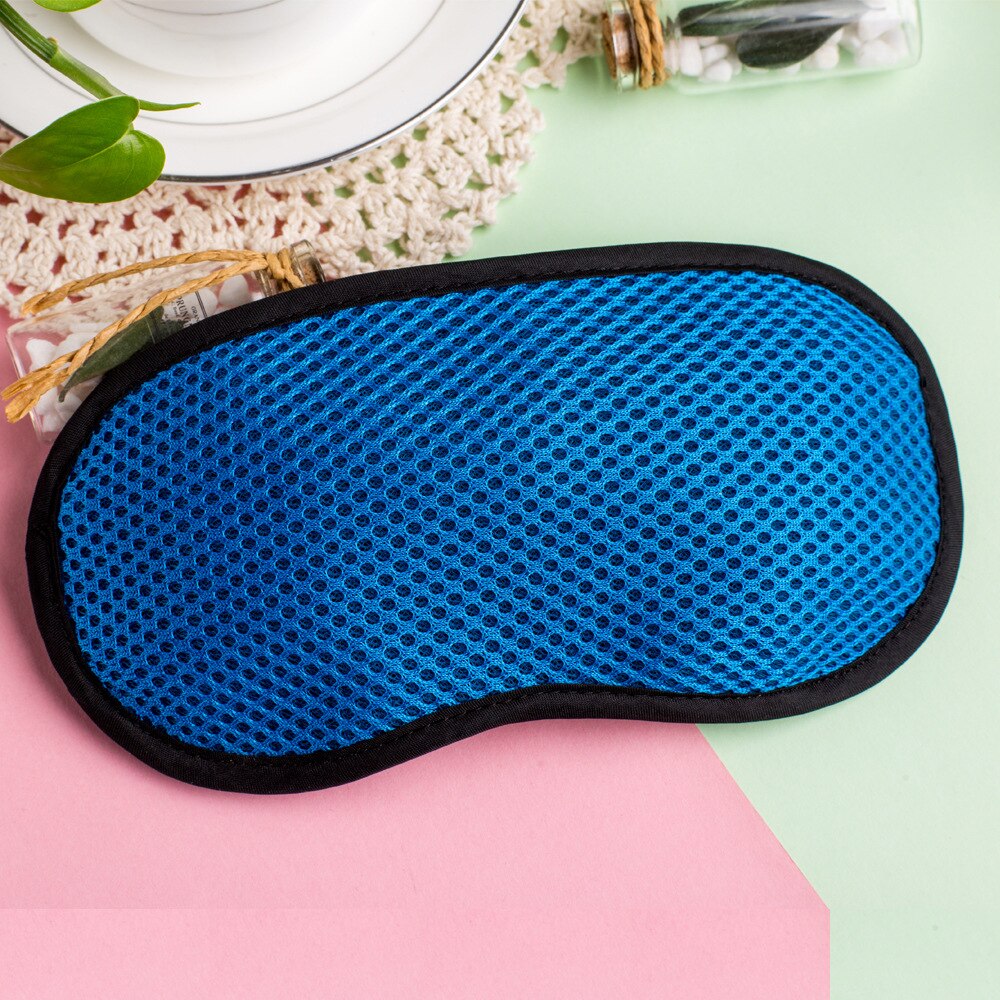 Breathable Sleep Eye Mask For Traveling Cotton Shading Adjustable Sleeping Mask Comfortable Men Women Sleep Aid: Blue