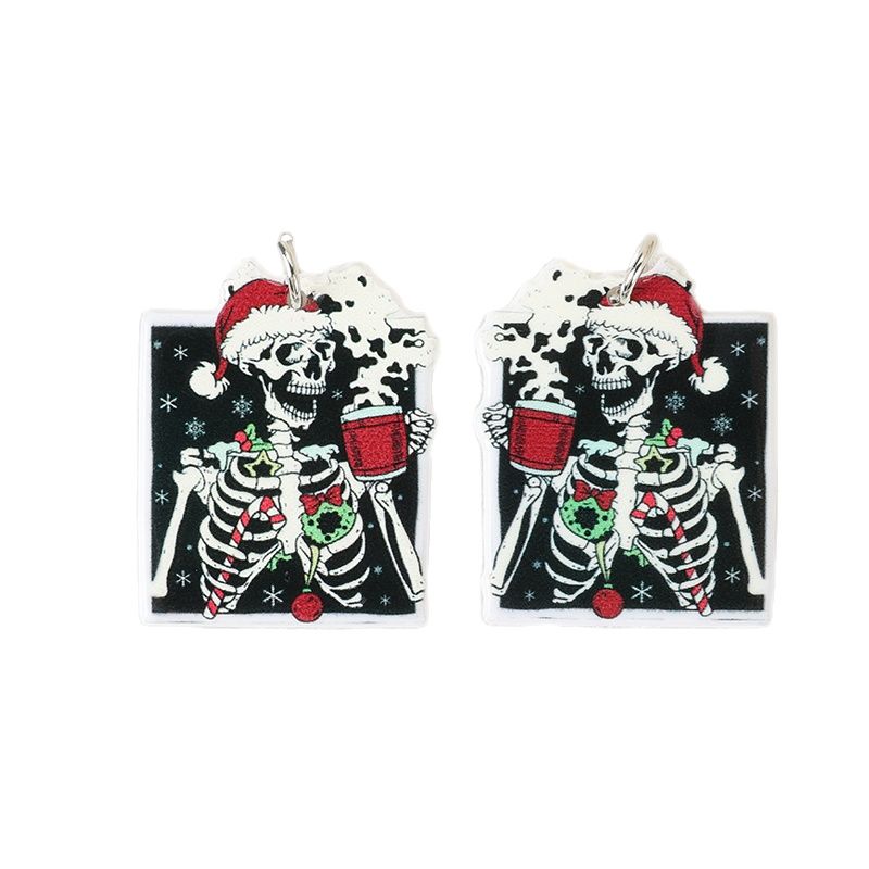 10 Stuks Kerst Bedels Creatieve Acryl Cake Skettelon Hanger Voor Ketting Sleutelhanger Diy Maken