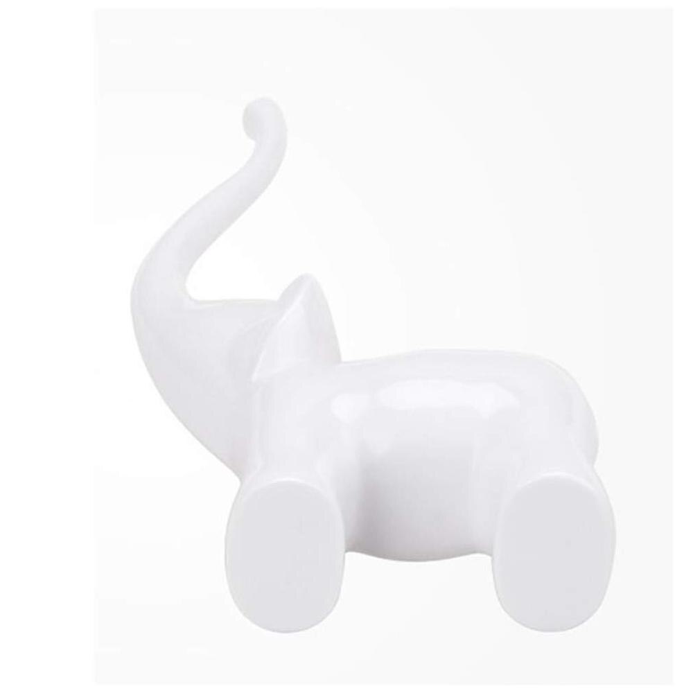 Soporte de escritorio para anillo de elefante y Cisne, estante de exhibición de joyería, organizador decorativo para manualidades de modelado de melamina, color blanco