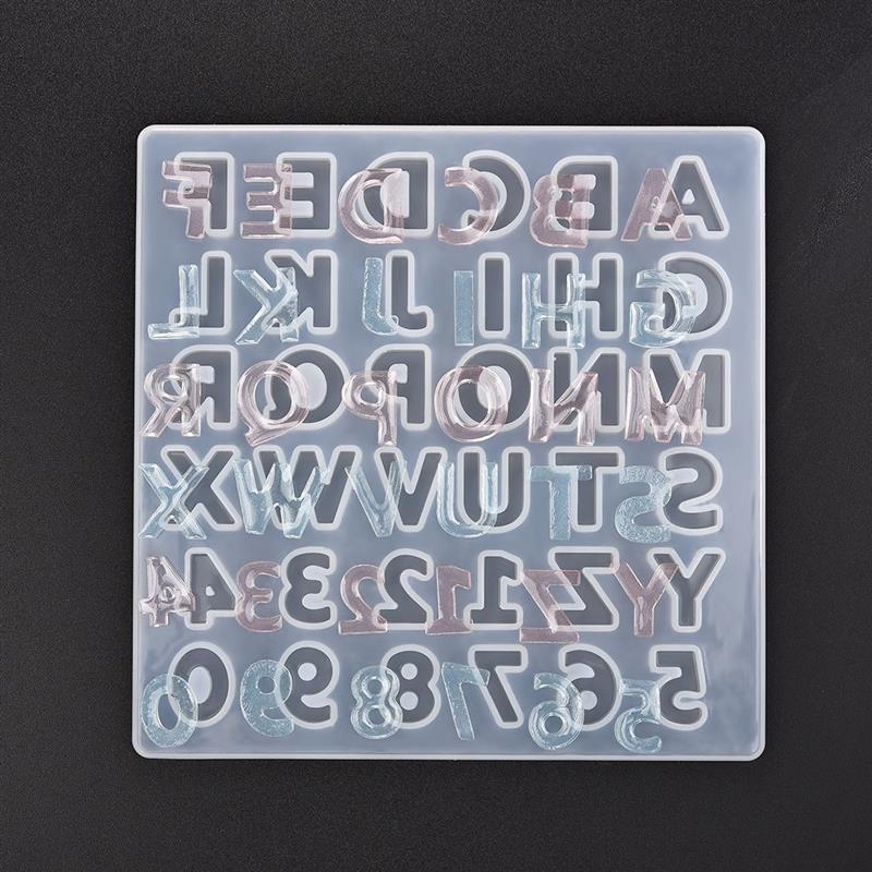Diy Hars Sieraden Casting Mold Handgemaakte Letters Aantal Hanger Sleutelhanger Voor Sieraden Maken Gereedschap