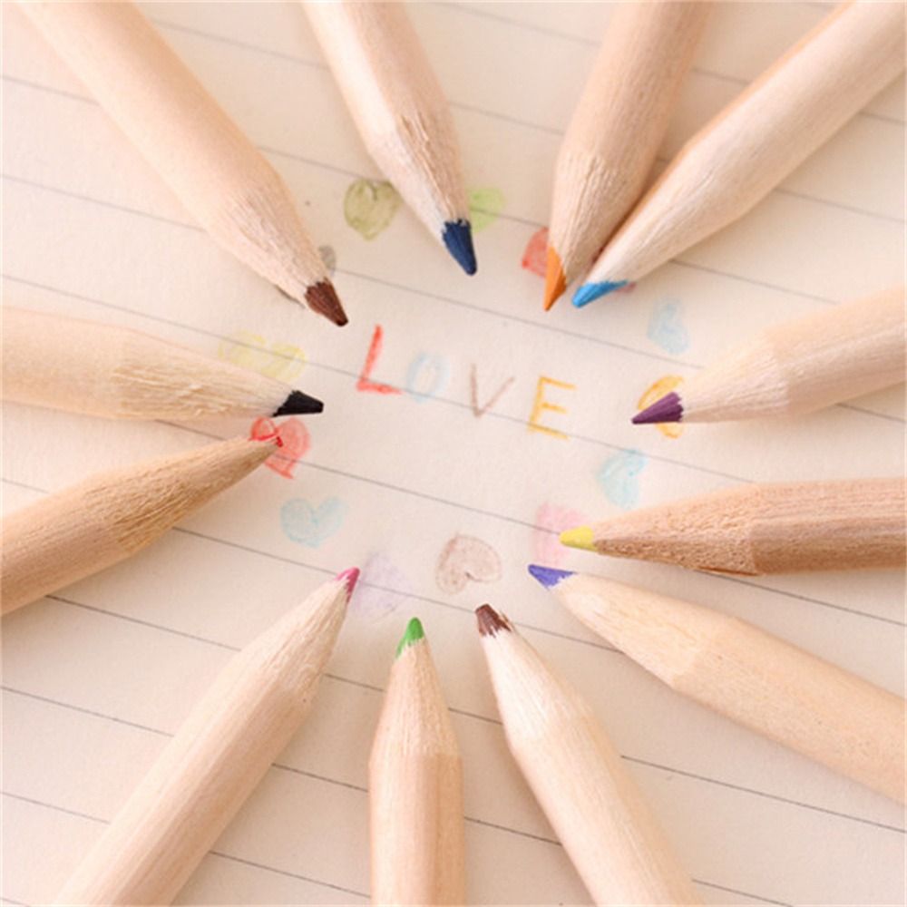 School Supplies Art Tool Drawing Art Kawaii Painting Barreled Student Pencil Colored Pencil Pencil Crayon 12 Color Pencil