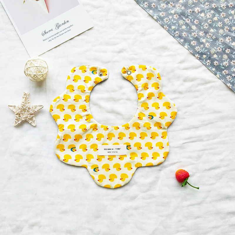 Ins Baby Speeksel Pocket Absorberende Ademend Katoen Bib Boy Girl Bloemenprint Babyvoeding Bib Baby Baby Accessoires: B3