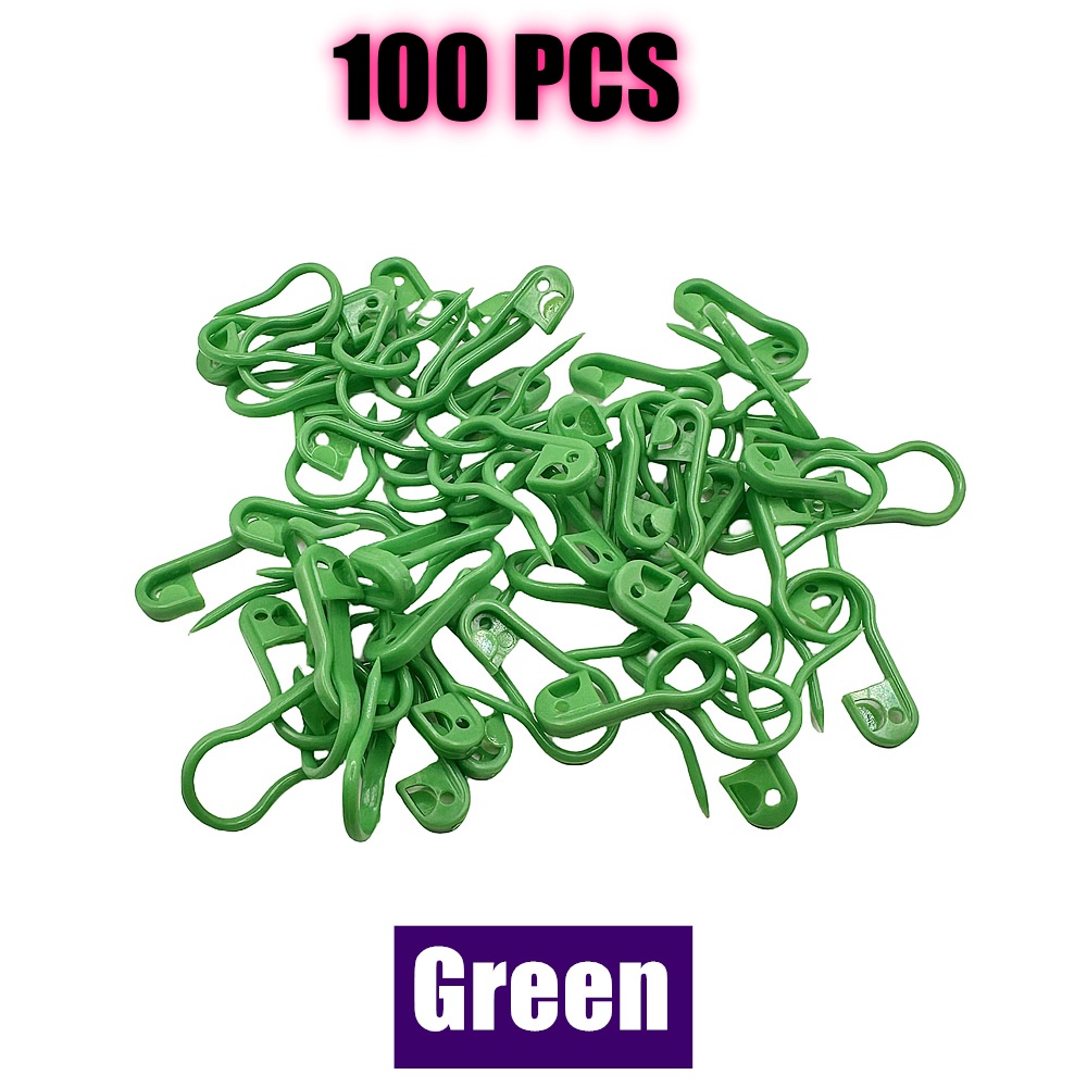 100 stk/eske fargerike plast sikkerhetsnåler strikkemarkører heklestingklemmer til gjør-det-selv strikking, sying, håndverk, klærtilbehør: Lilla