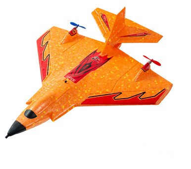 Children Mini Air, Sea and Land during the Month of China Remote Control Aircraft Waterproof -resistant Foam Fighter Plane F: er tong kuan Orange  Amphibious Waterproof Sent Lamp  1 Block Battery Fly 10 15 Minute