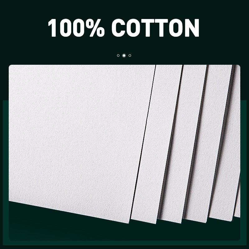 Watercolor Pad Paper, 100% Cotton 20 Sheets, 140lb/300gsm, 32K 16K 12K Glue Bound, Acid-Free, Art Sketchbook Wet &amp; Dry