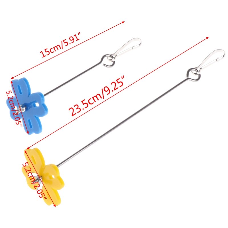 Rvs Budgie Vogel Speelgoed Papegaai Fruit Vork Voeden Vogels Hangen Kooi Rvs Parkiet Spies 2 Size