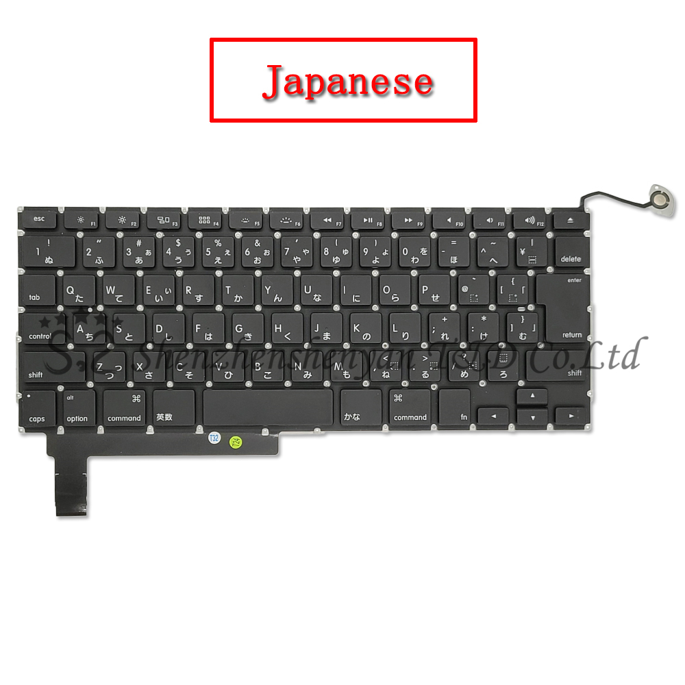A1286 For Macbook Pro 15" Replacement Keyboard US UK Russian French Spain Japanese Arabic Version Years
