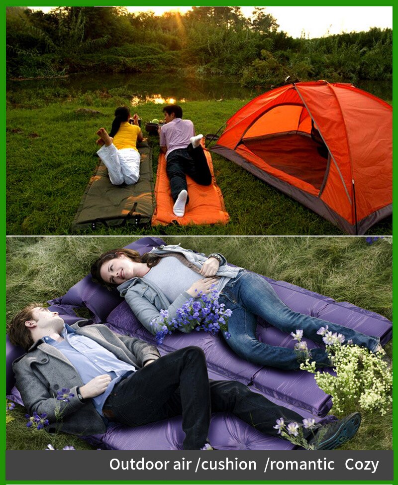Myvision udendørs automatisk oppustelig pude udendørs telt campingmåtter oppustelig seng madras 2 farver er tilgængelige