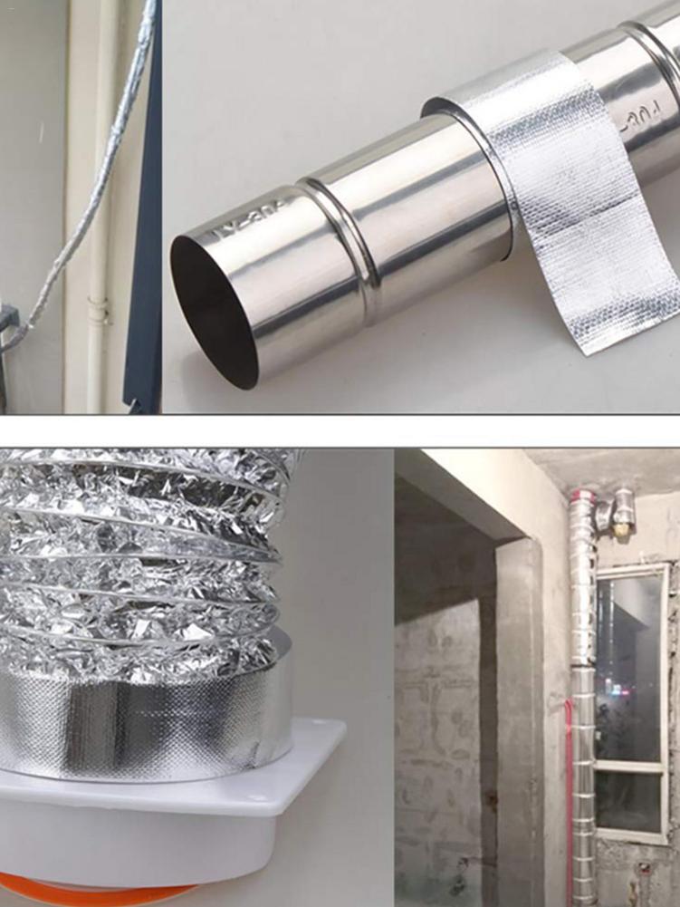 AG704 Glass Fiber Aluminum Foil Tape High Temperature-resistant Waterproof Duct Sealing Tape Air Conditioning Tube Insulation