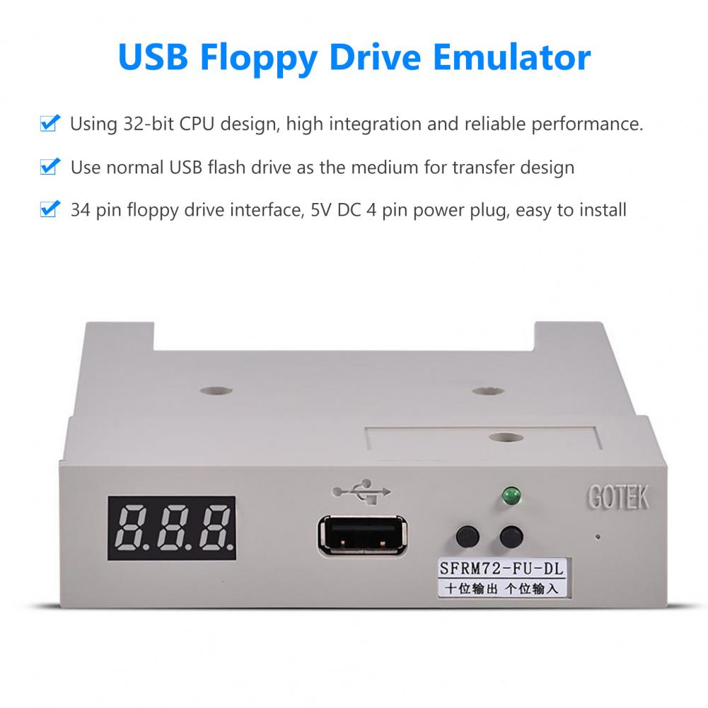 Wide Application Lightweight 720KB Shock-proof Floppy Emulator for PC
