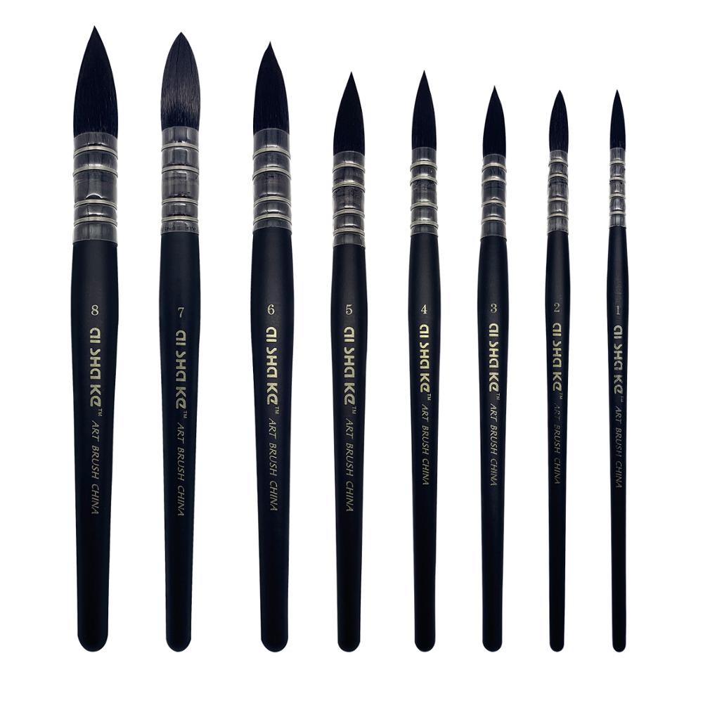 1Piece Artist Watercolor Brush French Style Pointed Painting Brushes for Hand Painting Water Color Paint Brush Art Supplies