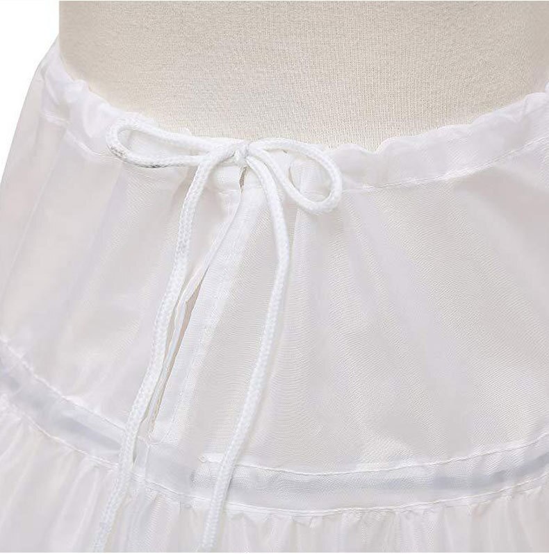 Women White Wedding Petticoat 4 Ruffles Layer Bridal Crinolines Tulle Netting Underskirt Half Slips for Ball Gown Dress