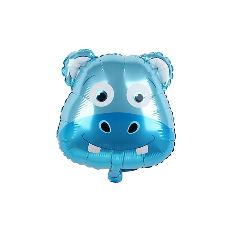 10pcs Aluminum Foil Helium Balloons Cartoon Animal Children's Day Wedding Birthday Decor Kids Panda Rabbit Balloons Party Favor: Deep Blue