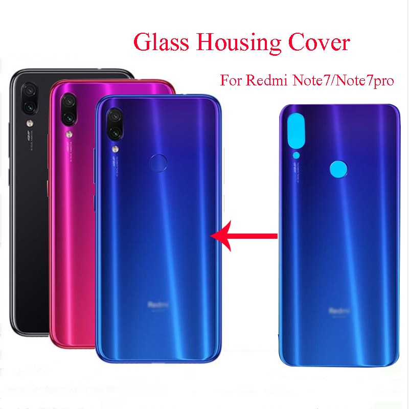 Voor Xiaomi Redmi Note 7 Pro Terug Batterij Cover Redmi 7 Note7 Achter Behuizing Deur Glas Panel Case Voor Redmi opmerking 7 Batterij Cover