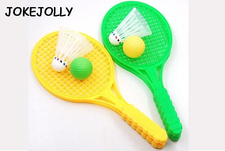 1 Set Strand Tennis Kids Dual Tennisracket Bal Set Outdoor Sport Mini Badminton Racket Voor Kinderen Strand Rack LYQ