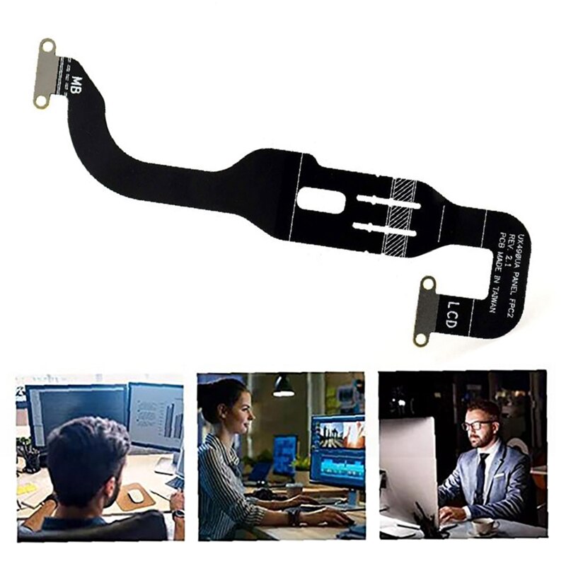 Cable de pantalla de portátil para ASUS Zenbook 3, Conector de pantalla LCD incorporado, reemplazo, UX490U, UX490, UX490UA
