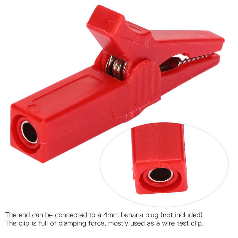 Electric Test Clip 4mm Banana Jack Battery Safety Clamp for Electronic Industrial Equipment