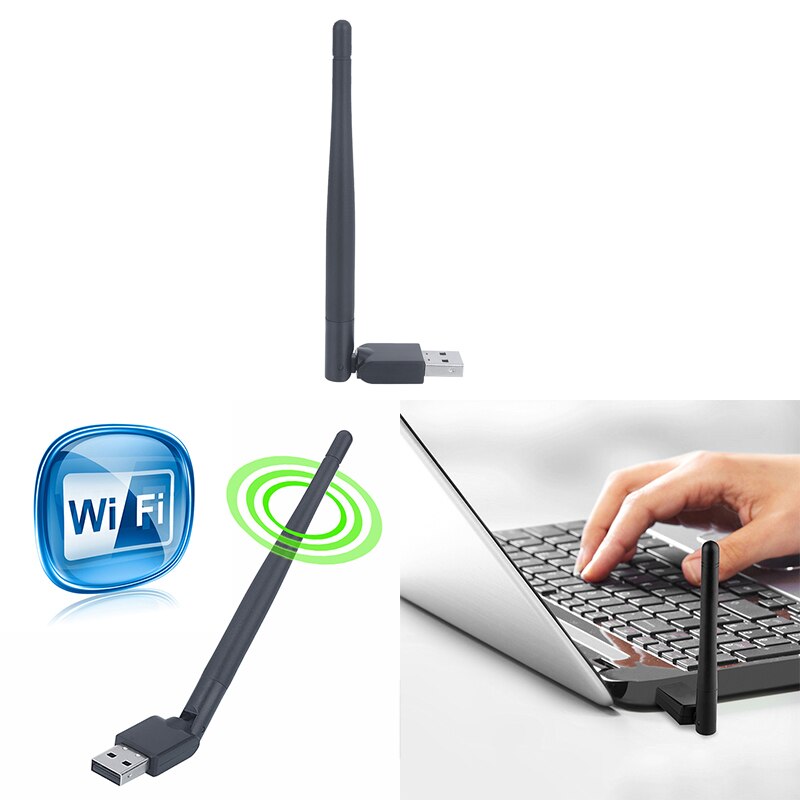 Wireless USB 2.0 Adapter WiFi Wireless Network Card 150Mbps Adapter for Windows XP / VISTA / WIN7 / WIN8 / iOS for Laptop PC