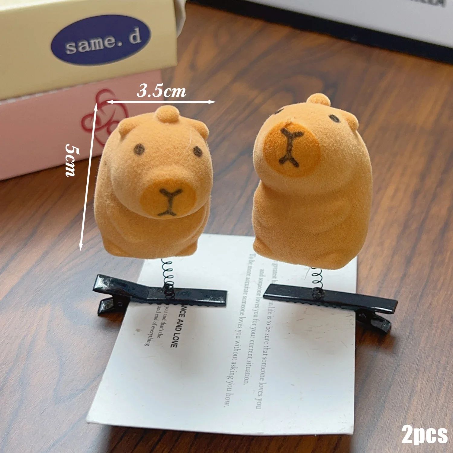 Cute Capybara Hair Clip Children Funny Kawaii 3D Animal Plush Hairpin Duckbill Clips Headdress Lovely Kids Hair Accessories