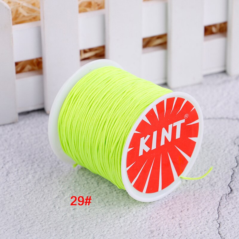 Nylon Cord Chinese knot macrame rattail bracelet braided string DIY Rope Bead Necklace Bracelet Jewelry Making 45m/0.8MM: N29