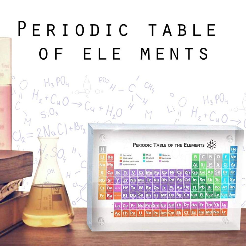 Acryl Periodiek systeem Der Elementen Tafel Display, met Elementen Kids Onderwijs Verjaardag Leraar Dag