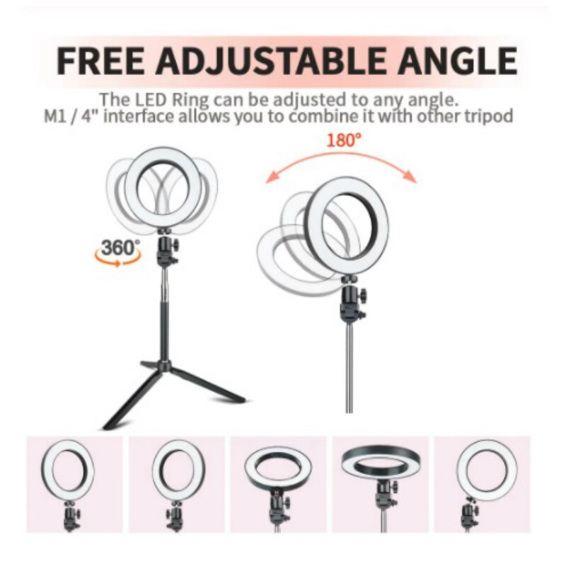 LED Selfie Ring Light Dimmable LED Ring Lamp Photo Video Camera Phone Light ringlight For Live Fill Light