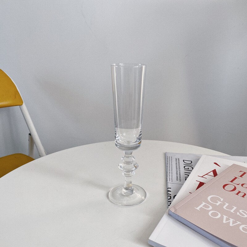 1pcs Goblet Glass Cup Vintage Medieval Goblet Whisky Vodka Sake Dessert Wine Cup Home Party Bar: Champagne Cup