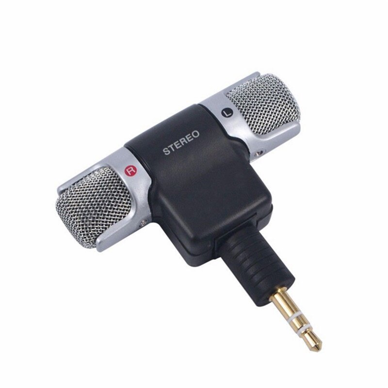 Mini Stereo Recording Microphone Mic With 3.5mm Mini Jack For PC Laptop Notebook Left and Right Channel