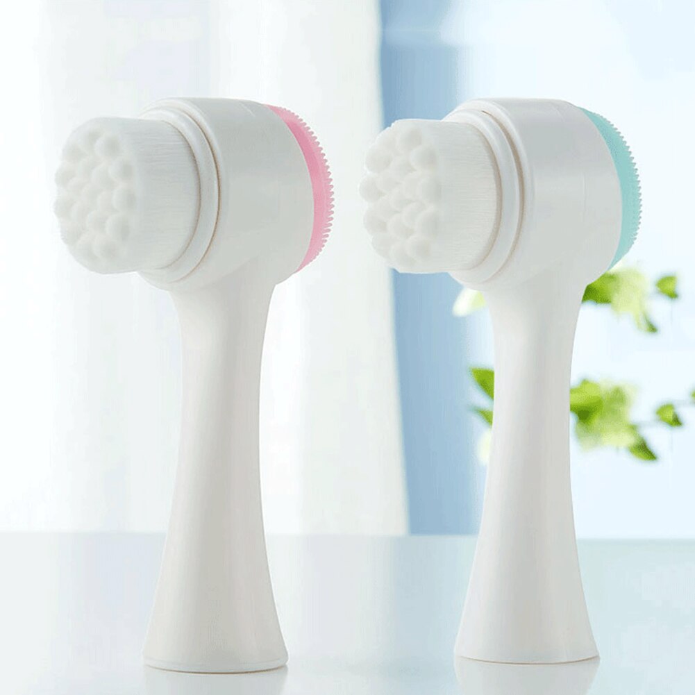 Doppel Seite Silikon Gesichts Poren Pinsel 3D Vibration Massage Haut Wäscher Gesicht Poren Reiniger Mitesser Entfernung