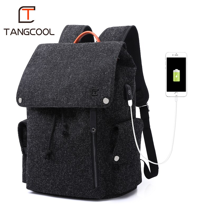 Tangcool Männer Rucksack Für 15,6 zoll Laptop USB Rucksack Große Kapazität Stundet Rucksack Wasser Abweisend Rucksack