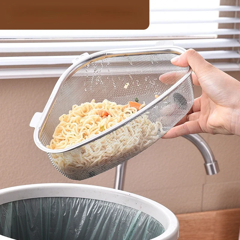 Kitchen Drain Basket Household Hangable Sink Rack Garbage Filter Drain Basket Kitchen Tools Mesh Strainer Baskets Sink Strainer
