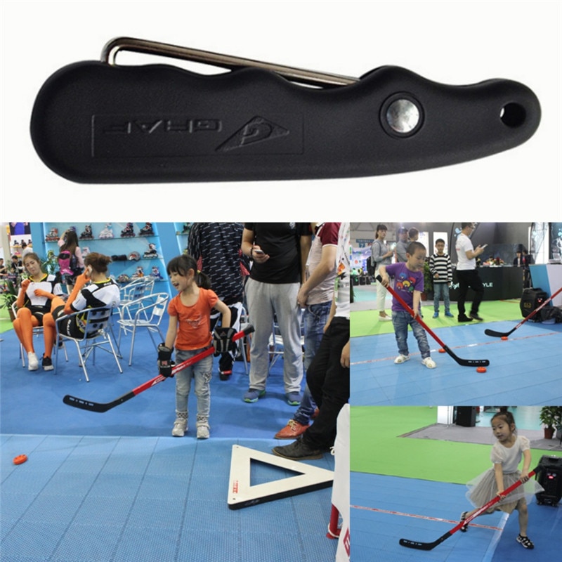 Strammer skate slips hold håndtag pp folde ergonomisk dragt til kunstskøjter hockey skøjte skate værktøj nyttigt