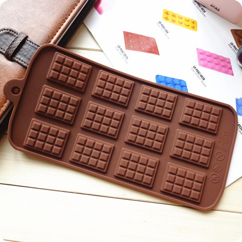 Bakeware Kitchen Tool Silicone Chocolate Mold Candy Maker Sugar Form Bar Block Ice Tray Cake Tool DR #