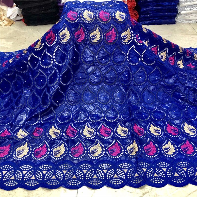5 Yards bazin riche fabric latest Bazin Brode with mesh embroidered bazin rich fabric African lace fabric for cloth cotton: XJ1300606b2