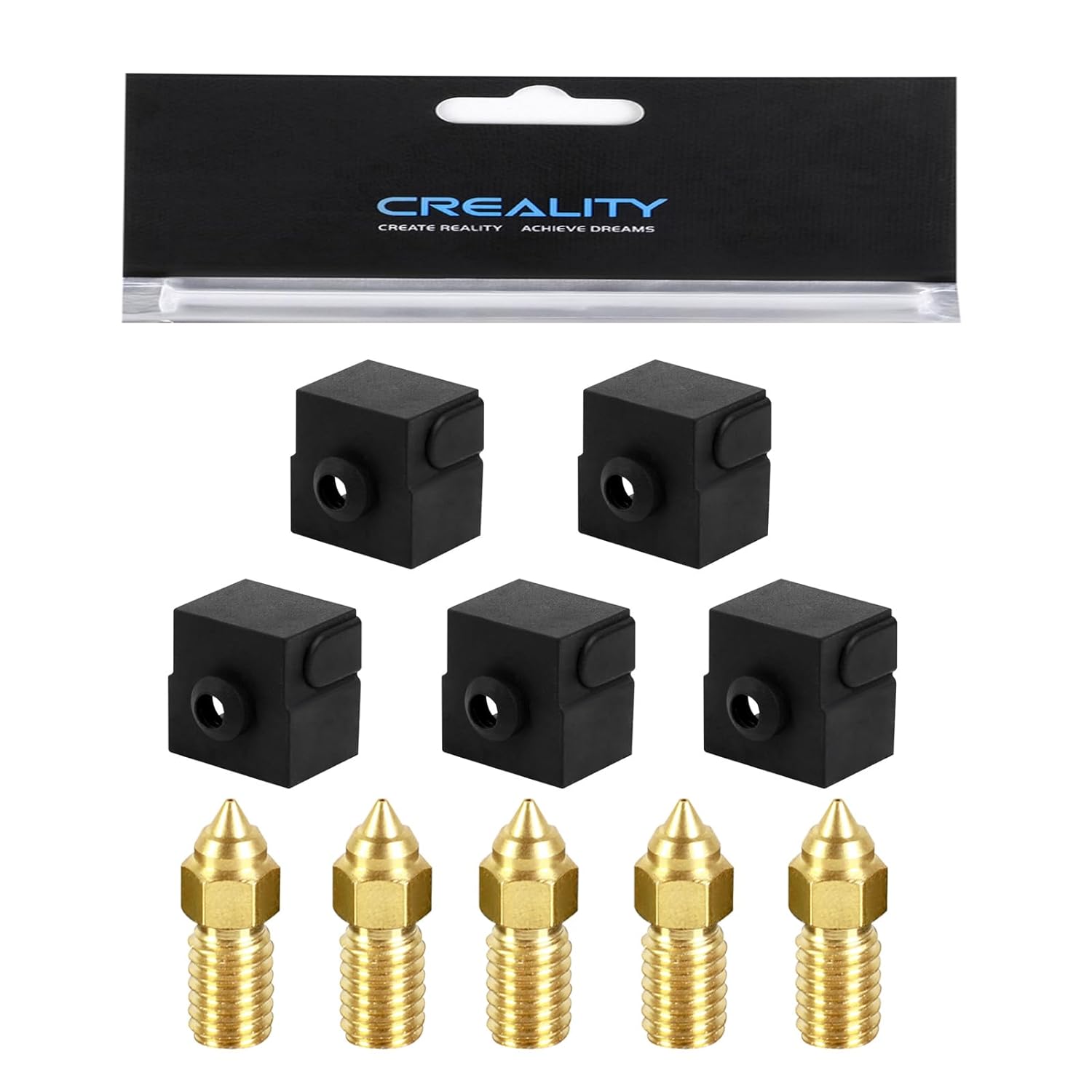 12 Buses Laiton + 5 Chaussettes Silicone Pour Ender 3 V3 SE, Ender 5 S1, Ender 7 - Kit Haute Vitesse