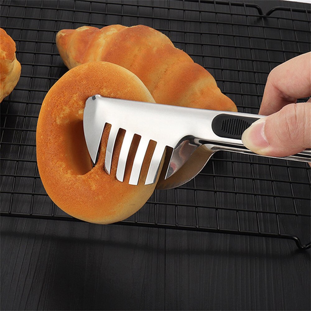 Stainless Steel Pasta Clamp Multifunction Food Tong Serving Tongs for Bread Steak Barbecue