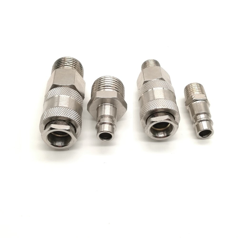 1/4" 1/2" External Thread Pneumatic Quick Coupling Connector standard European Style Joint