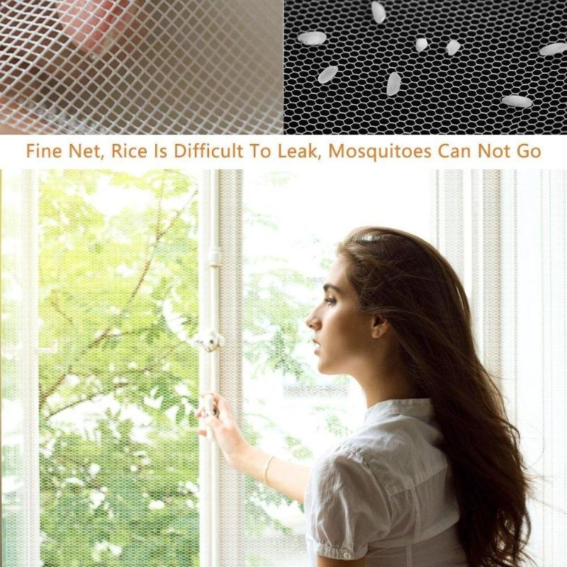 1/5Pcs 150x130cm DIY Mesh Net Flyscreen Curtain Anti Insect Fly Mosquito Bug Curtains Window Mesh Screen for Home