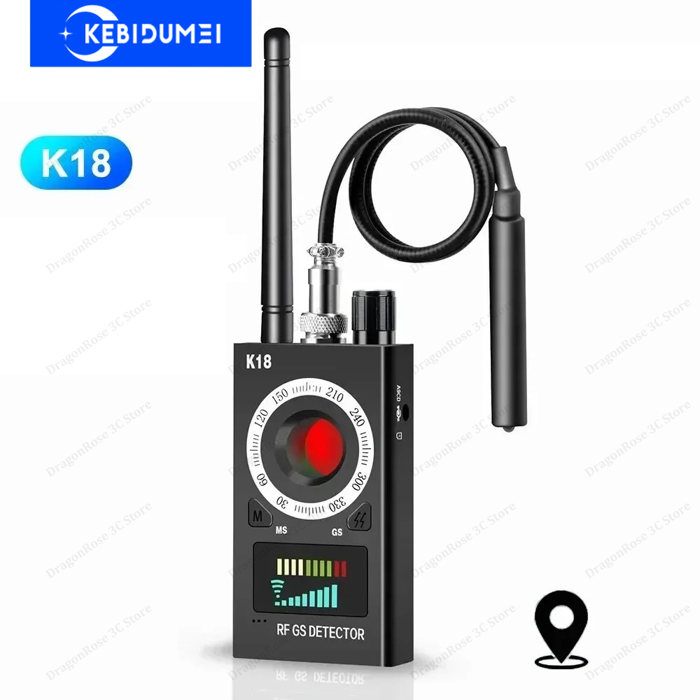 K18 Wireless Detector Camera GSM Audio Anti Bug Finder GPS Signal Lens RF Tracker Detect 1MHz-6.5GHz Multi-function Anti Camera